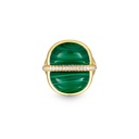 Amrita Round Ring In Malachite