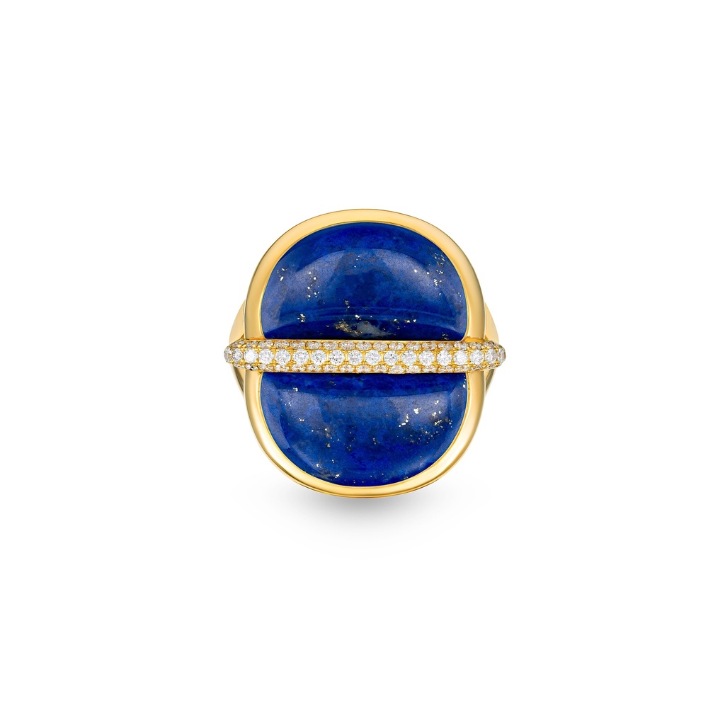 Amrita Round Ring In Lapis Lazuli