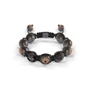 Shamballa Jewels Rose & Black Gold Diamond 10mm Braided Bead Bracelet