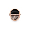 Amrita Round Ring In Black Onyx And Diamonds