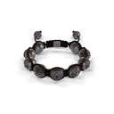 Shamballa Jewels Black Gold Diamond 10mm Braided Bead Bracelet