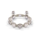 Shamballa Jewels White Gold Diamond 10mm Braided Bead Bracelet