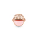 Amrita Small Round Ring In Pink Opal And Diamonds