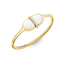 Amrita Round Bangle In White Ceramic