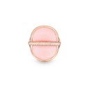 Amrita Round Ring In Pink Opal