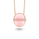 Amrita Round Necklace In Pink Opal