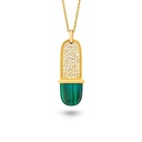 Amrita Long Tag Necklace With Malachite