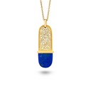 Amrita Long Tag Necklace With Lapis Lazuli