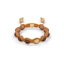 Shamballa Jewels Yellow & Wood Diamond 8mm Braided Bead Bracelet