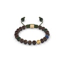 Shamballa Jewels Yellow & Wood Diamond & Amethyst 6mm Non-Braided Bead Bracelet