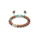 Shamballa Jewels Yellow & Wood Diamond Sapphire & Emerald 6mm Non-Braided Bead Bracelet