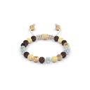 Shamballa Jewels Yellow & Wood Diamond & Sapphire 6mm Non-Braided Bead Bracelet