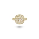 Daisy Cushion Ring In Full Diamonds