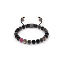 Shamballa Jewels Rose & Black Gold Diamond Sapphire Ruby & Jade 6mm Non-Braided Bead Bracelet