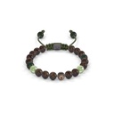 Shamballa Jewels Rose & Black Gold Diamond & Sapphire 6mm Non-Braided Bead Bracelet