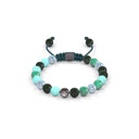 Shamballa Jewels White Black & Ceramic Diamond Emerald Turquoise & Aquamarine 6mm Non-Braided Bead Bracelet