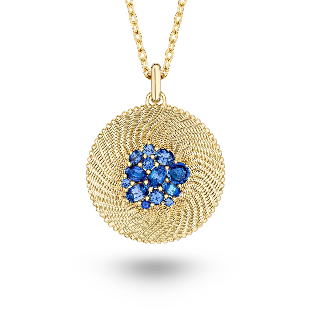 Taygeta Blue Sapphire Necklace