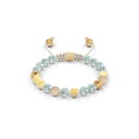 Shamballa Jewels Yellow Gold Diamond & Sapphire 6mm Non-Braided Bead Bracelet