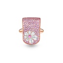 Eden Purple Sapphire Ring With Diamond And Pink Sapphire Flower