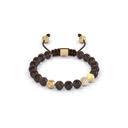 Shamballa Jewels Yellow & Wood Diamond & Sapphire 6mm Non-Braided Bead Bracelet
