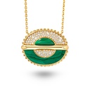 As Above So Below Necklace In Malachite And Diamonds