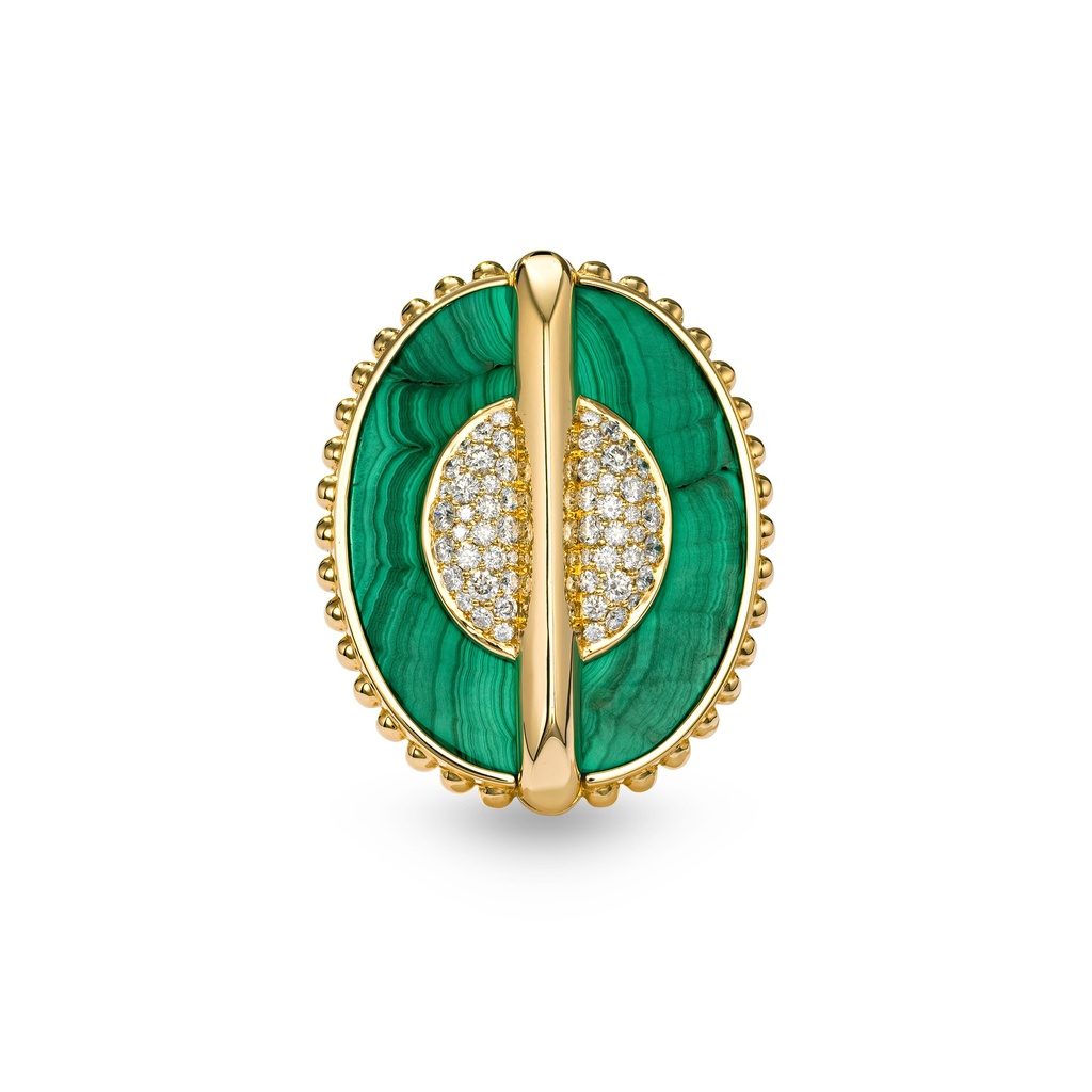 As Above So Below Ring In Malachite