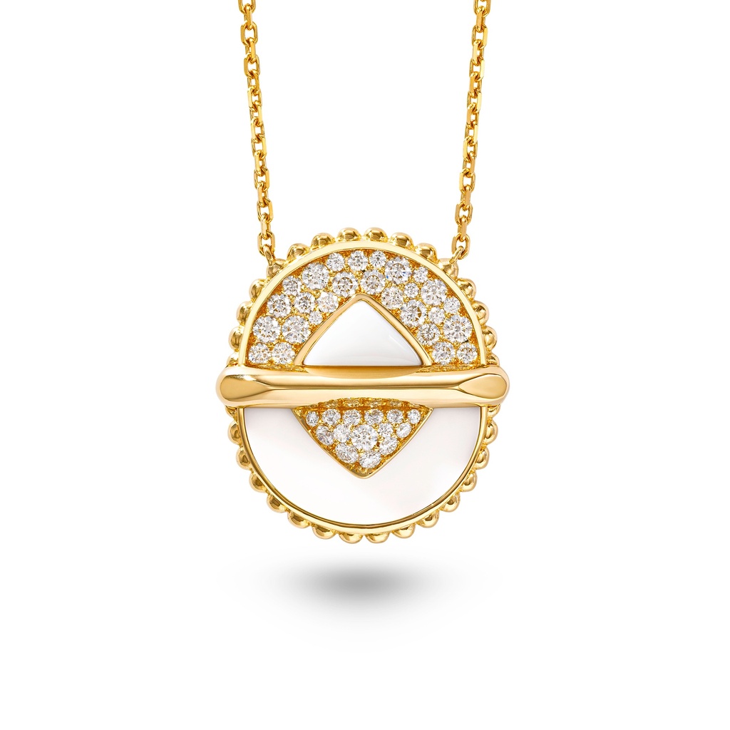 Vice Versa Necklace In White Ceramic