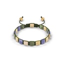 Shamballa Jewels Yellow Gold Diamond Sapphire & Tanzanite 6mm Lock Bead Bracelet