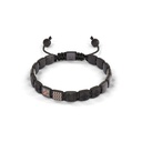 Shamballa Jewels Rose Black & Ceramic Diamond & Sapphire 6mm Lock Bead Bracelet