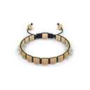 Shamballa Jewels Yellow Gold Diamond 6mm Lock Bead Bracelet
