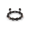 Shamballa Jewels Rose & Black Gold Diamond & Sapphire 8mm Braided Bead Bracelet
