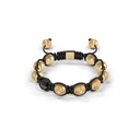 Shamballa Jewels Yellow Gold Diamond 8mm Braided Bead Bracelet