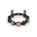 Shamballa Jewels Yellow Black & Ceramic Diamond & Sapphire 10mm Braided Bead Bracelet