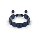 Shamballa Jewels White & Black Gold Diamond & Sapphire 10mm Lock Bead Bracelet