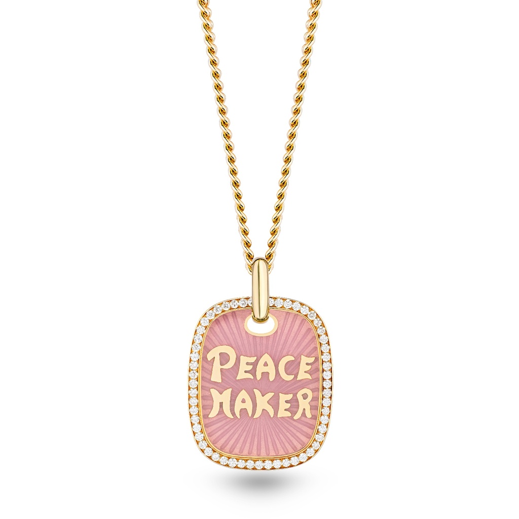 Peace Maker Necklace With Enamel