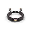 Shamballa Jewels Yellow & Black Gold Diamond 10mm Lock Bead Bracelet