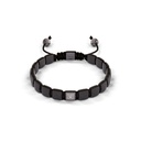 Shamballa Jewels White & Black Gold Diamond 6mm Lock Bead Bracelet