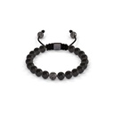 Shamballa Jewels White Black & Ceramic Diamond 6mm Braided Bead Bracelet