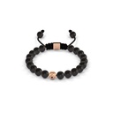 Shamballa Jewels Rose Gold Diamond 6mm Non-Braided Bead Bracelet