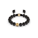 Shamballa Jewels Yellow Gold Diamond 8mm Non-Braided Bead Bracelet