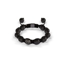 Shamballa Jewels Black & Ceramic Diamond 8mm Braided Bead Bracelet