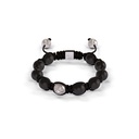 Shamballa Jewels White & Ceramic Diamond 8mm Braided Bead Bracelet