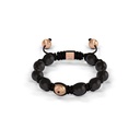 Shamballa Jewels Rose & Ceramic Diamond 8mm Braided Bead Bracelet