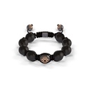 Shamballa Jewels Rose & Black Gold Diamond & Ceramic 10mm Braided Bead Bracelet