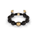 Shamballa Jewels Yellow & Ceramic Diamond 10mm Braided Bead Bracelet