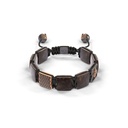 Shamballa Jewels Rose & Black Gold Diamond & Sapphire 10mm Lock Bead Bracelet