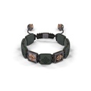 Shamballa Jewels Rose Black & Ceramic Diamond 10mm Lock Bead Bracelet