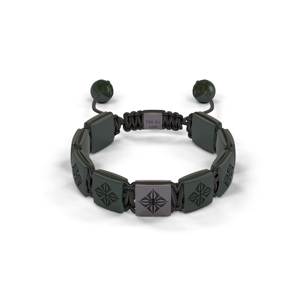 Shamballa Jewels Black & Ceramic Diamond 10mm Lock Bead Bracelet