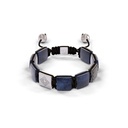 Shamballa Jewels Black Gold Diamond & Sapphire 10mm Lock Bead Bracelet