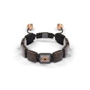 Shamballa Jewels Rose & Black Gold Diamond & Sapphire 10mm Lock Bead Bracelet